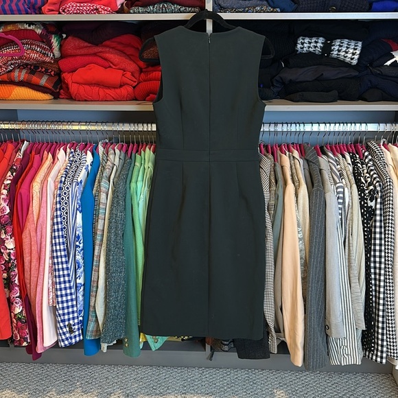 H&M forrest green sleeveless button detail front slit dress size 6 - Picture 3 of 3